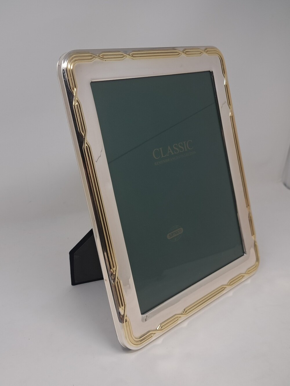 Samaco Vintage 90s Silver Plated Brass Lacquer Coated Photo Picture Frame 8x10"